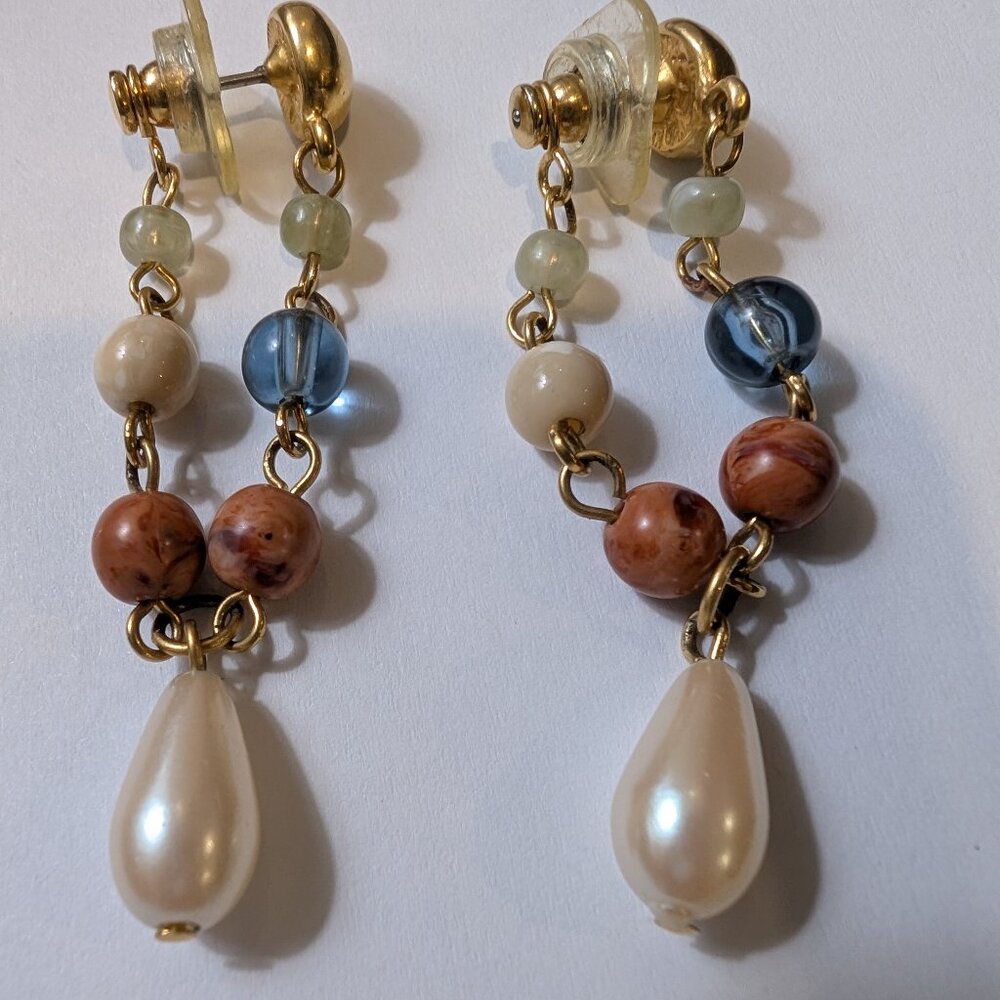 Drop beaded earrings